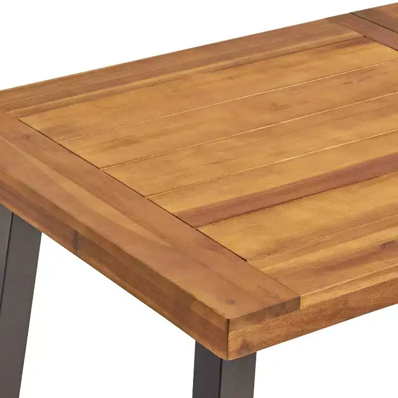 Set da pranzo da esterno Christopher Knight Home Neva, 5 pezzi, industriale, in legno di acacia e vimini, con cuscini