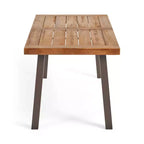 Set da pranzo da esterno Christopher Knight Home Neva, 5 pezzi, industriale, in legno di acacia e vimini, con cuscini