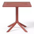 WestinTrends Playa, set da pranzo da esterni di 5 pezzi con tavolo quadrato in resina e moderne sedie impilabili