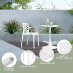 WestinTrends Playa, set da pranzo da esterni di 5 pezzi con tavolo quadrato in resina e moderne sedie impilabili