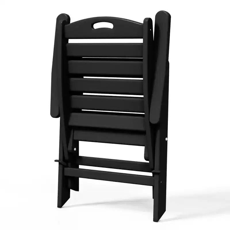 WestinTrends Malibu Set da Pranzo da Esterno Quadrato a 5 Pezzi in HDPE con Sedie Pieghevoli, Bianco