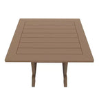 WestinTrends Malibu Set da Pranzo da Esterno Quadrato a 5 Pezzi in HDPE con Sedie Pieghevoli, Bianco