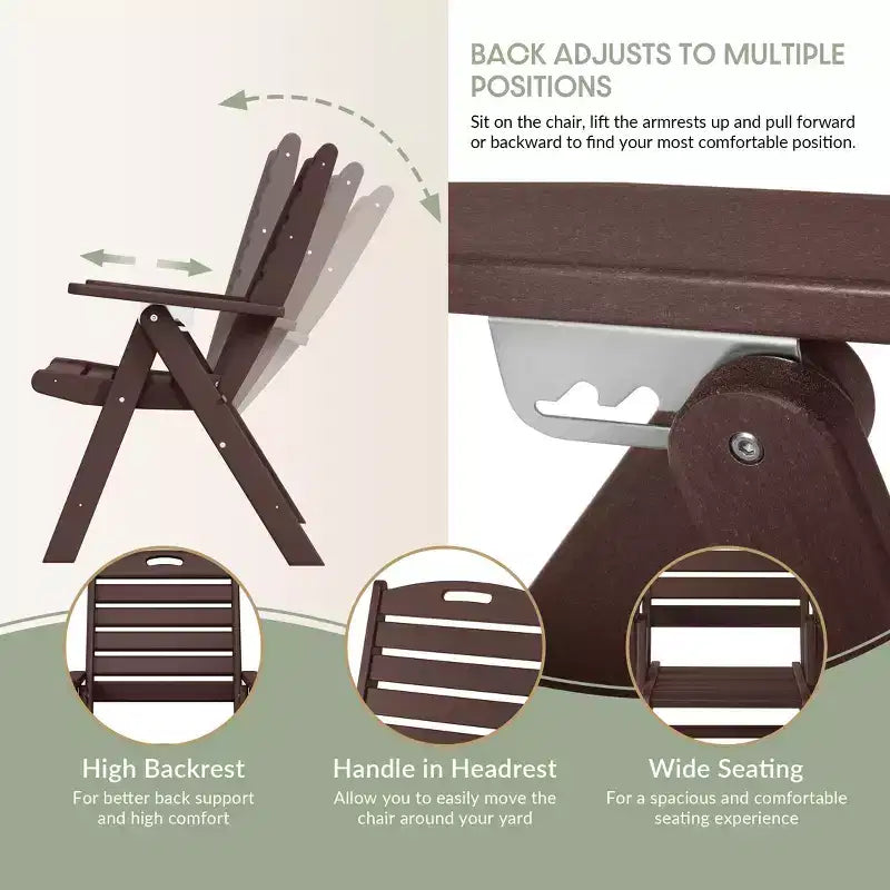 WestinTrends Malibu Set da Pranzo da Esterno Quadrato a 5 Pezzi in HDPE con Sedie Pieghevoli, Bianco