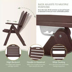 WestinTrends Malibu Set da Pranzo da Esterno Quadrato a 5 Pezzi in HDPE con Sedie Pieghevoli, Bianco