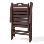 WestinTrends Malibu Set da Pranzo da Esterno Quadrato a 5 Pezzi in HDPE con Sedie Pieghevoli, Bianco