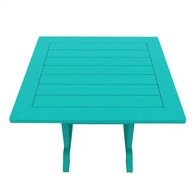 WestinTrends Malibu Set da Pranzo da Esterno Quadrato a 5 Pezzi in HDPE con Sedie Pieghevoli, Bianco