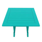 WestinTrends Malibu Set da Pranzo da Esterno Quadrato a 5 Pezzi in HDPE con Sedie Pieghevoli, Bianco