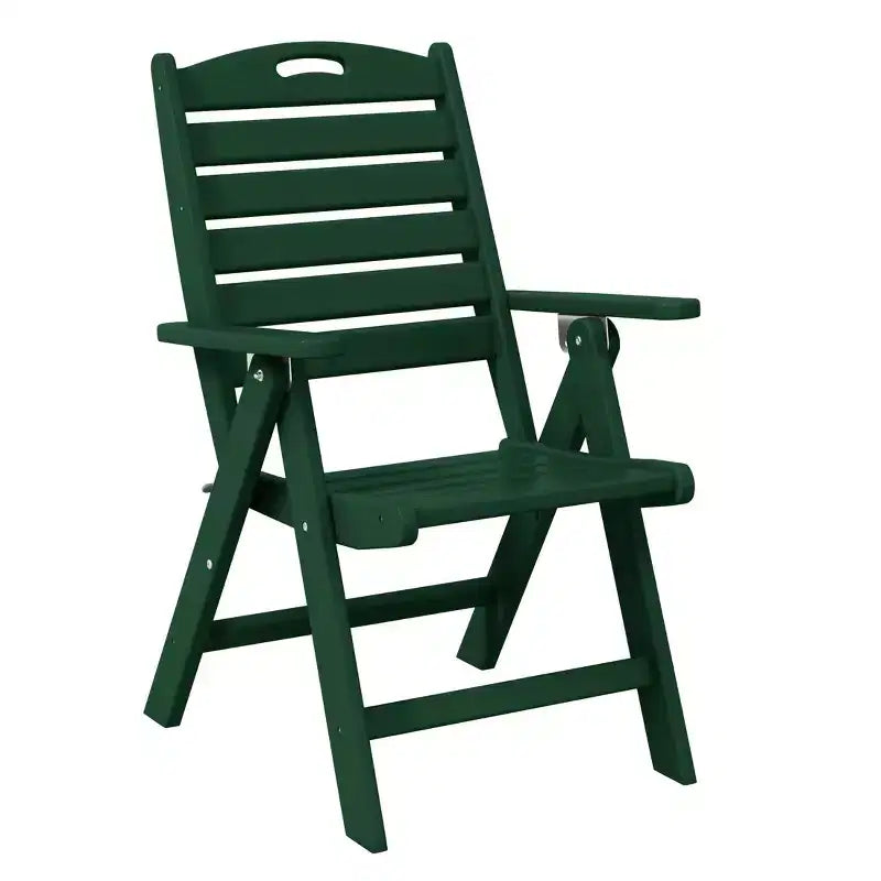 WestinTrends Malibu Set da Pranzo da Esterno Quadrato a 5 Pezzi in HDPE con Sedie Pieghevoli, Bianco