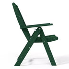 WestinTrends Malibu Set da Pranzo da Esterno Quadrato a 5 Pezzi in HDPE con Sedie Pieghevoli, Bianco