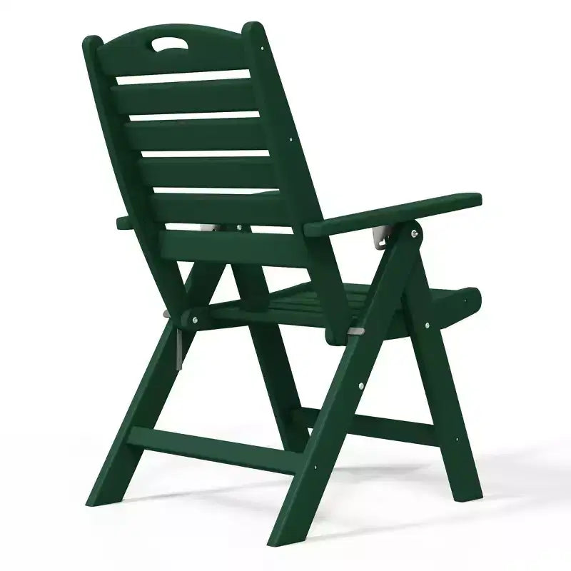 WestinTrends Malibu Set da Pranzo da Esterno Quadrato a 5 Pezzi in HDPE con Sedie Pieghevoli, Bianco