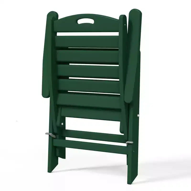 WestinTrends Malibu Set da Pranzo da Esterno Quadrato a 5 Pezzi in HDPE con Sedie Pieghevoli, Bianco