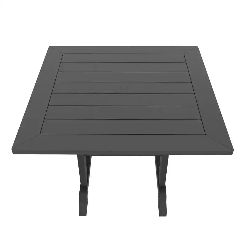 WestinTrends Malibu Set da Pranzo da Esterno Quadrato a 5 Pezzi in HDPE con Sedie Pieghevoli, Bianco