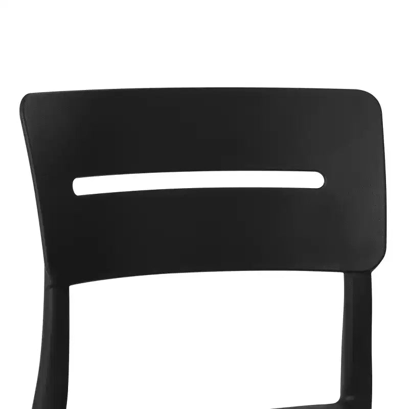 Set da pranzo da esterni WestinTrends Playa Modern da 5 pezzi in resina con sedie da pranzo da esterni impilabili