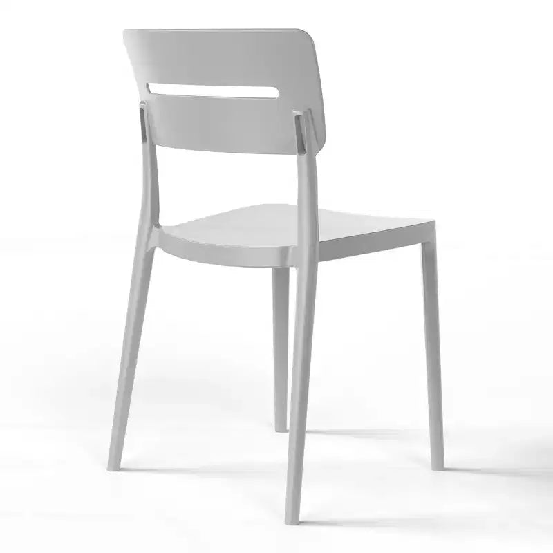 Set da pranzo da esterni WestinTrends Playa Modern da 5 pezzi in resina con sedie da pranzo da esterni impilabili