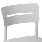 Set da pranzo da esterni WestinTrends Playa Modern da 5 pezzi in resina con sedie da pranzo da esterni impilabili