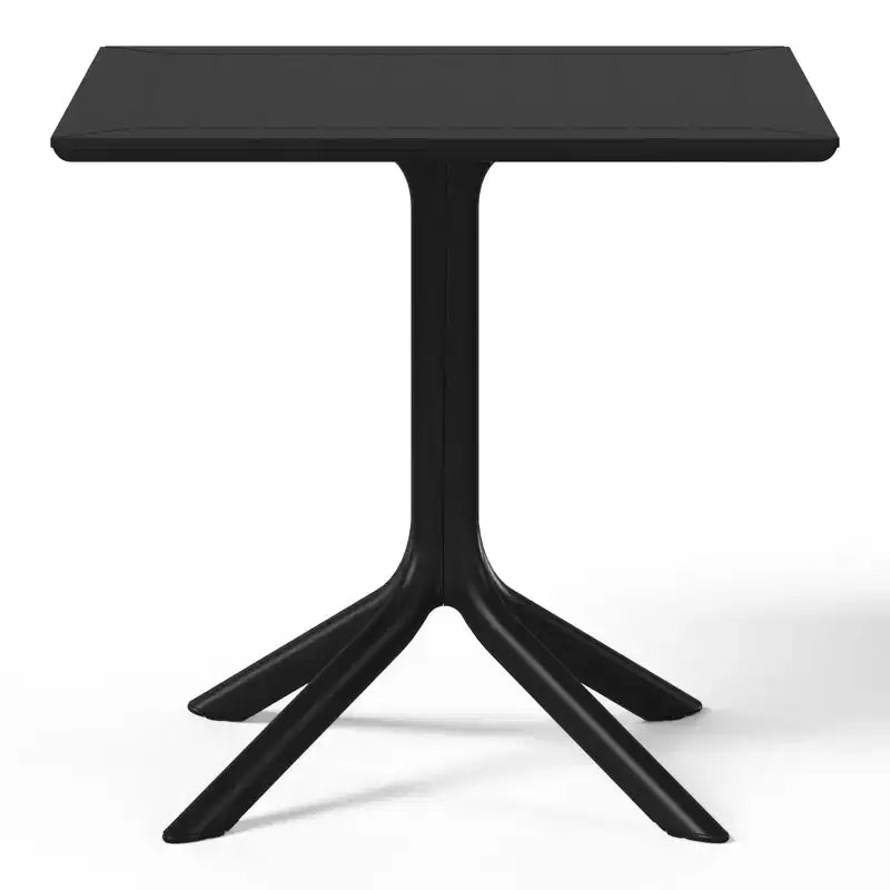 Set da pranzo da esterni WestinTrends Playa Modern da 5 pezzi in resina con sedie da pranzo da esterni impilabili