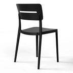 Set da pranzo da esterni WestinTrends Playa Modern da 5 pezzi in resina con sedie da pranzo da esterni impilabili