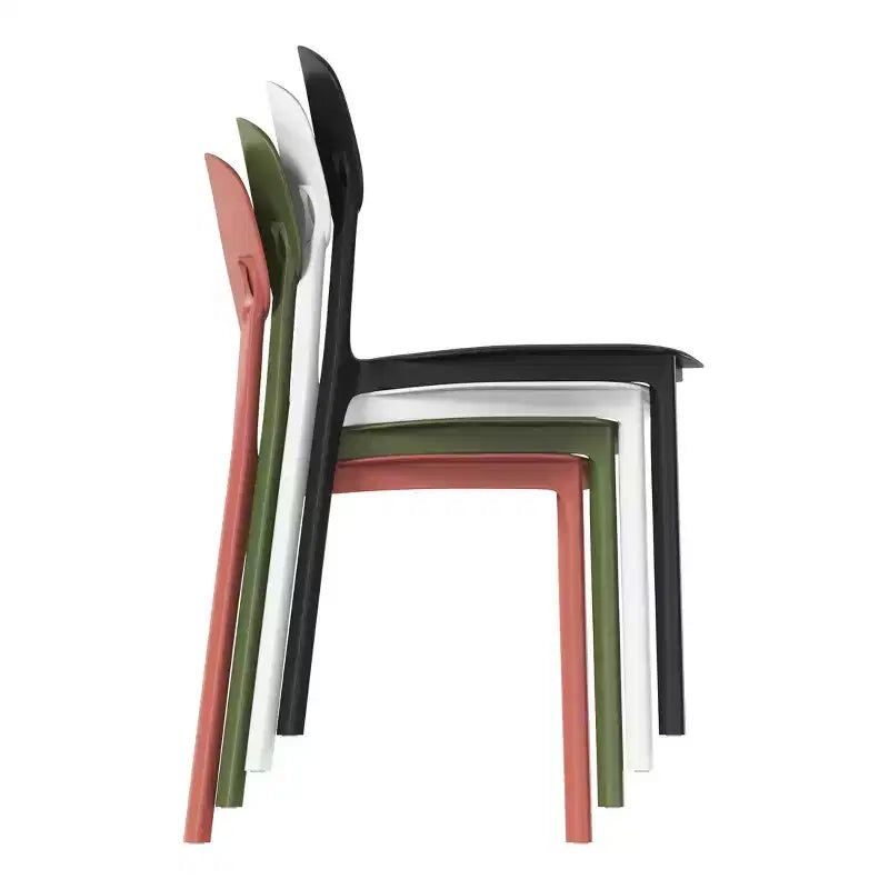 WestinTrends Playa Set da Pranzo da Esterno Rettangolare in Metallo a 7 Pezzi con Sedie Laterali Impilabili da Patio Mid-Century Modern