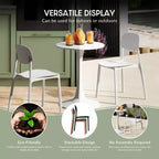 WestinTrends Playa Set da Pranzo da Esterno Rettangolare in Metallo a 7 Pezzi con Sedie Laterali Impilabili da Patio Mid-Century Modern