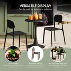 WestinTrends Playa Set da Pranzo da Esterno Rettangolare in Metallo a 7 Pezzi con Sedie Laterali Impilabili da Patio Mid-Century Modern