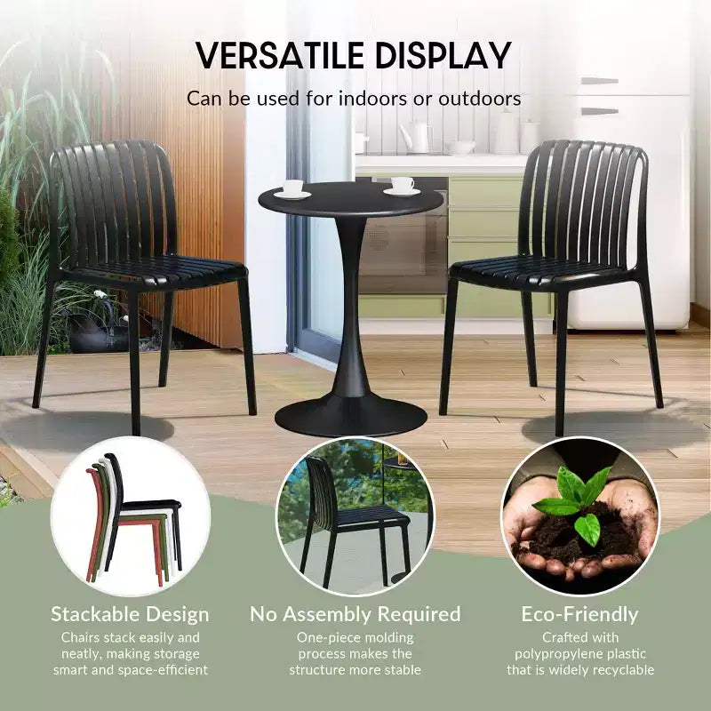 Set da 7 pezzi da pranzo per patio esterno WestinTrends Playa con sedie da patio impilabili