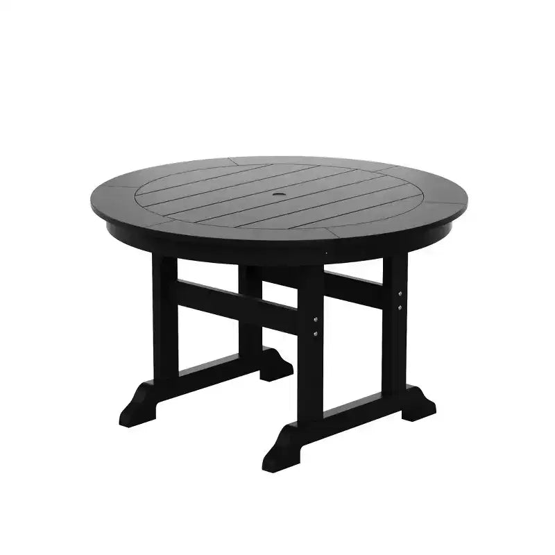 WestinTrends Malibu Set da Pranzo da Esterno 5 Pezzi con Tavolo Rotondo e Sedie in HDPE