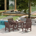 WestinTrends Malibu Set da Pranzo da Esterno 5 Pezzi con Tavolo Rotondo e Sedie in HDPE