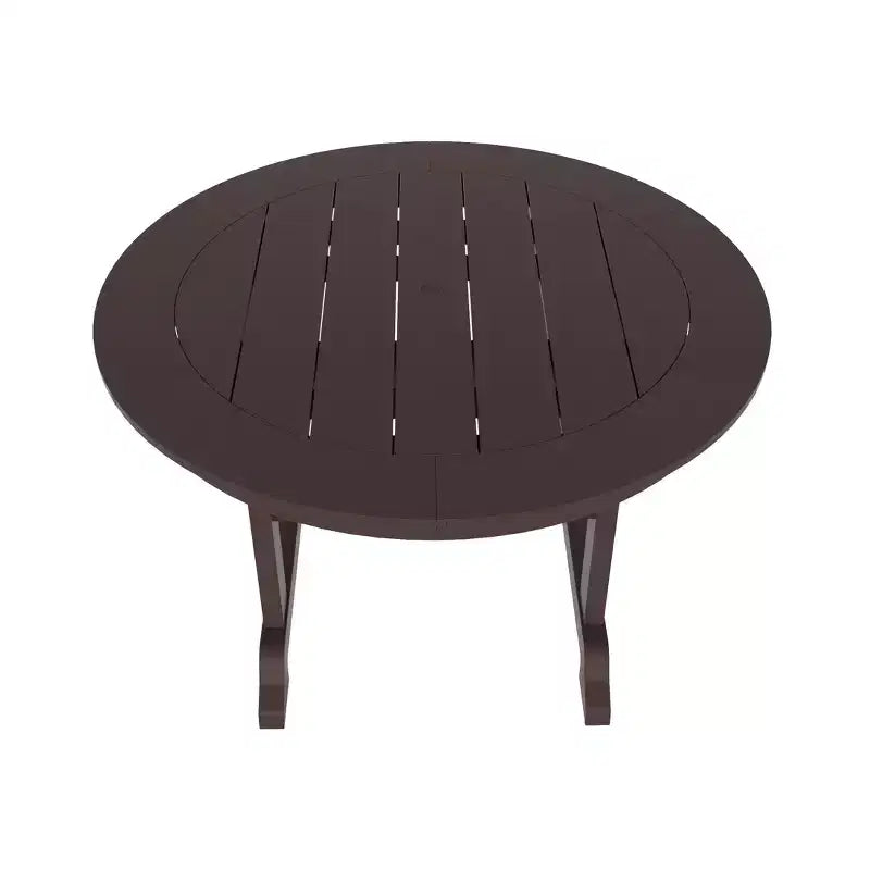 WestinTrends Malibu Set da Pranzo da Esterno 5 Pezzi con Tavolo Rotondo e Sedie in HDPE