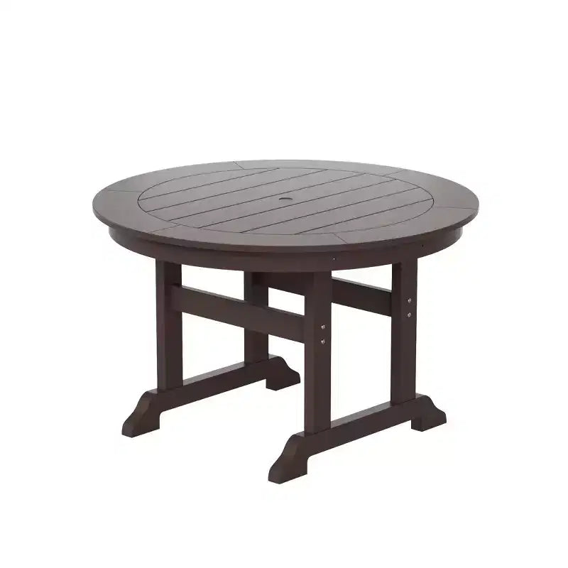 WestinTrends Malibu Set da Pranzo da Esterno 5 Pezzi con Tavolo Rotondo e Sedie in HDPE