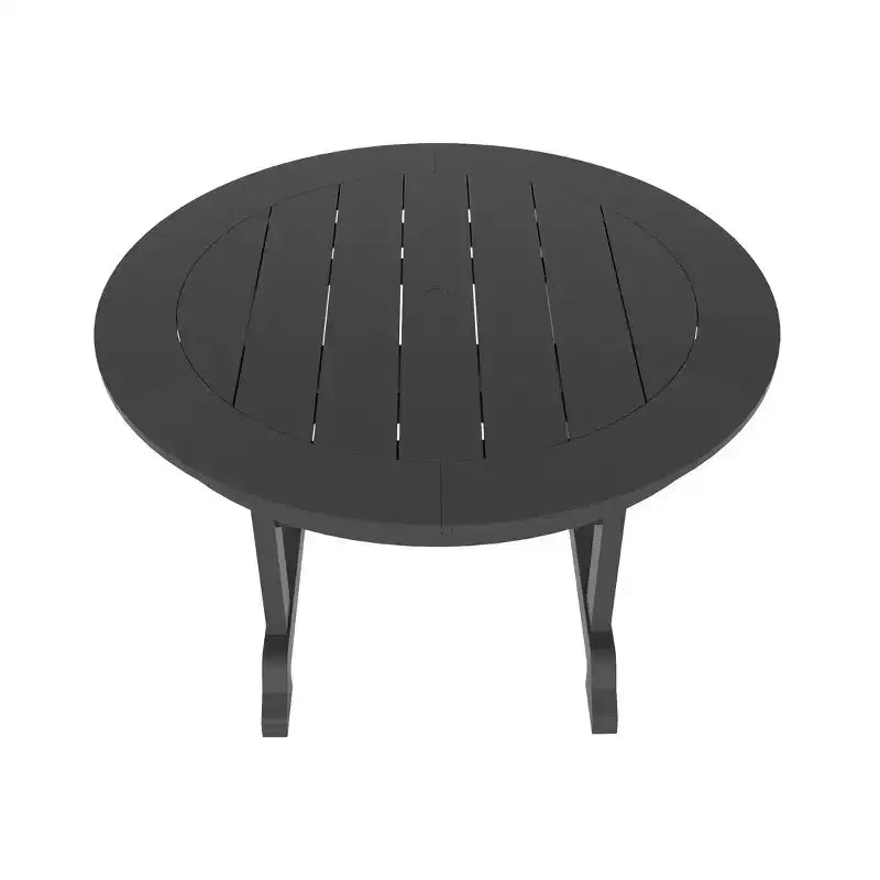 WestinTrends Malibu Set da Pranzo da Esterno 5 Pezzi con Tavolo Rotondo e Sedie in HDPE