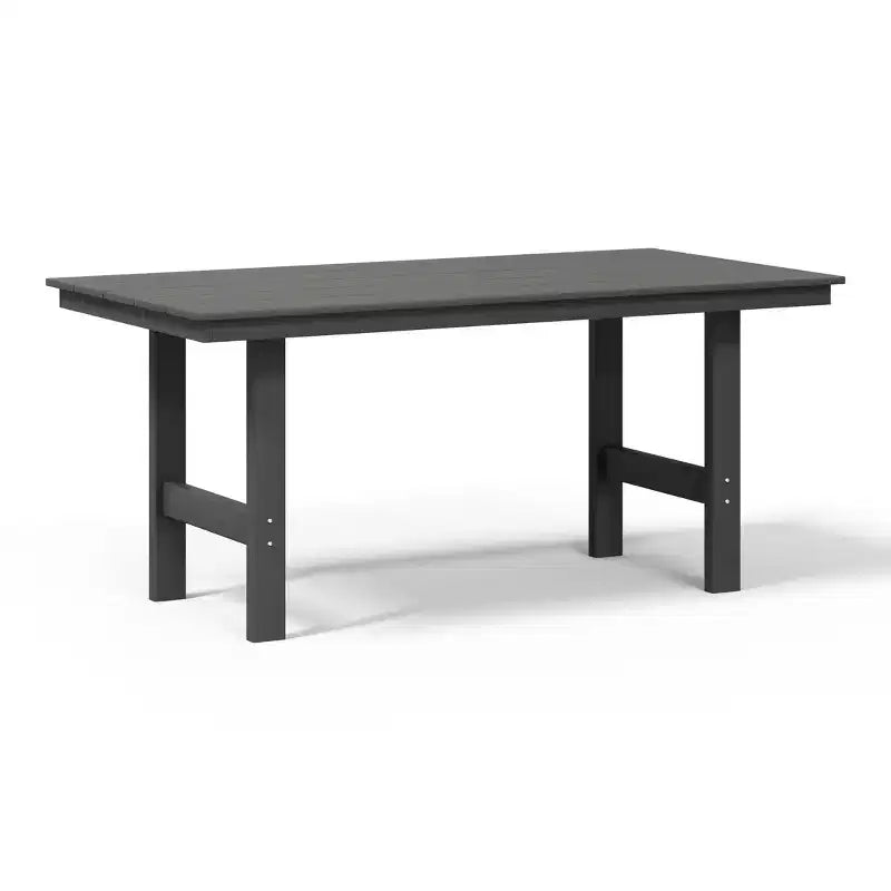 Set da pranzo rettangolare da esterno WestinTrends Ashore a 6 pezzi in HDPE con panca