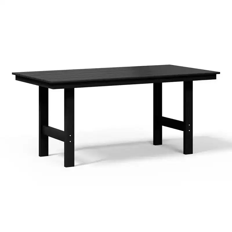 Set da pranzo rettangolare da esterno WestinTrends Ashore a 6 pezzi in HDPE con panca