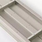 Set da pranzo rettangolare da esterno WestinTrends Ashore a 6 pezzi in HDPE con panca