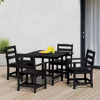 WestinTrends Ashore Set da pranzo quadrato da esterno 5 pezzi in HDPE con poltrone