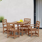 WestinTrends Ashore Set da pranzo quadrato da esterno 5 pezzi in HDPE con poltrone
