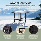 WestinTrends Ashore Set da pranzo quadrato da esterno 5 pezzi in HDPE con poltrone