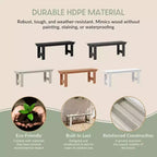 WestinTrends Ashore Set da pranzo da esterno in 6 pezzi in HDPE con panca