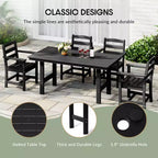 WestinTrends Ashore Set da pranzo da esterno in 6 pezzi in HDPE con panca