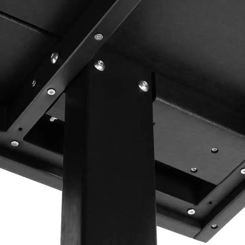 WestinTrends Ashore Set da pranzo da esterno rettangolare a 7 pezzi in HDPE con sedie laterali
