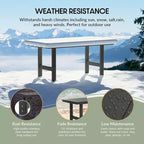 WestinTrends Ashore Set da pranzo da esterno rettangolare a 7 pezzi in HDPE con sedie laterali