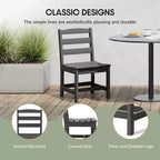 WestinTrends Ashore Set da pranzo da esterno rettangolare a 7 pezzi in HDPE con sedie laterali