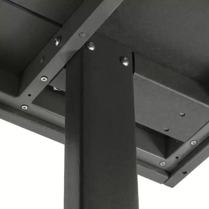 WestinTrends Ashore Set da pranzo da esterno rettangolare a 7 pezzi in HDPE con sedie laterali