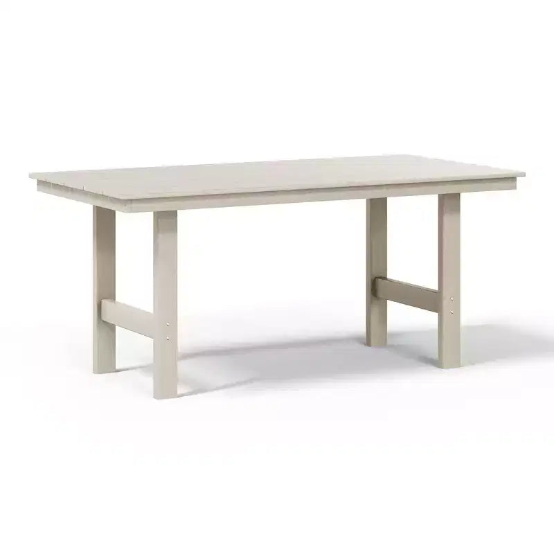 WestinTrends Ashore Set da pranzo da esterno rettangolare a 7 pezzi in HDPE con sedie laterali