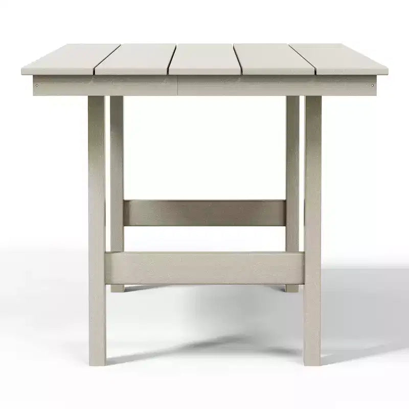 WestinTrends Ashore Set da pranzo da esterno rettangolare a 7 pezzi in HDPE con sedie laterali