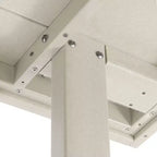 WestinTrends Ashore Set da pranzo da esterno rettangolare a 7 pezzi in HDPE con sedie laterali