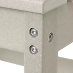 WestinTrends Ashore Set da pranzo da esterno rettangolare a 7 pezzi in HDPE con sedie laterali