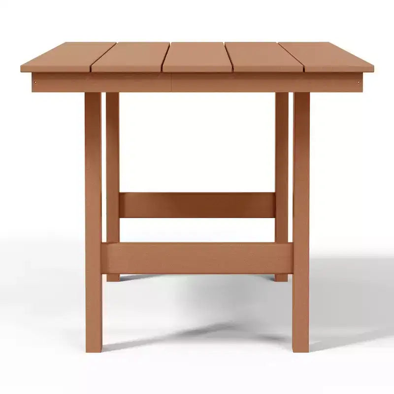 WestinTrends Ashore Set da pranzo da esterno rettangolare a 7 pezzi in HDPE con sedie laterali