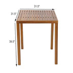 Christopher Knight Home Goleta Set Bar da Esterno in Legno di Acacia a 3 Pezzi con Cuscini Idrorepellenti