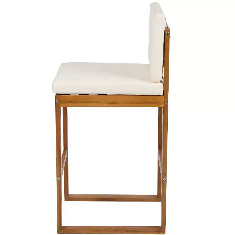 Christopher Knight Home Goleta Set Bar da Esterno in Legno di Acacia a 3 Pezzi con Cuscini Idrorepellenti