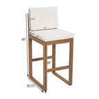 Christopher Knight Home Goleta Set Bar da Esterno in Legno di Acacia a 3 Pezzi con Cuscini Idrorepellenti